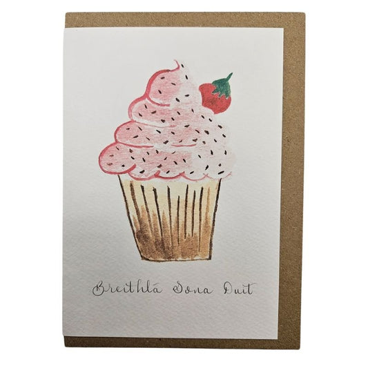 Happy Birthday Cupcake Card Gifts le Grá Hampers Ireland