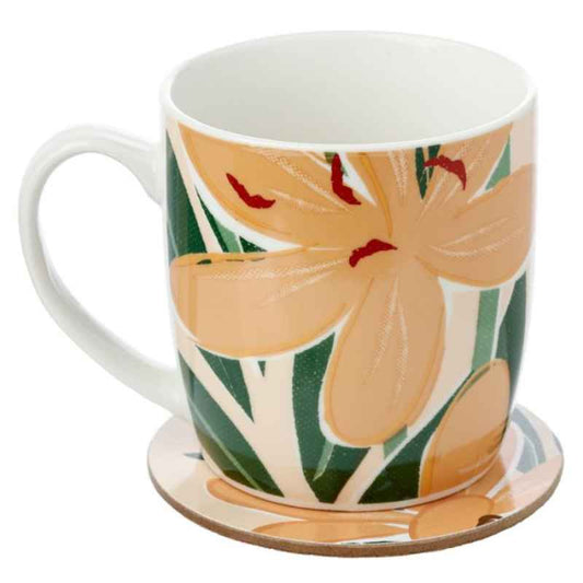 Florens Hesperantha Porcelain Mug & Coaster Set - Gifts le Grá