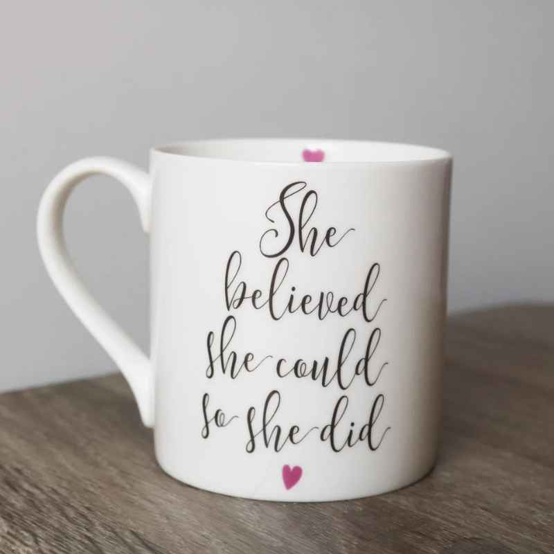 She believed she could so she did Mug - Gifts le Grá