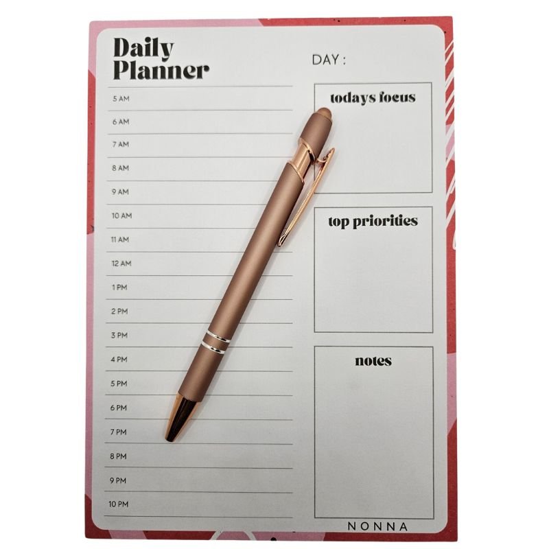 Daily Planner Notepad & Pen Set - Gifts le Grá