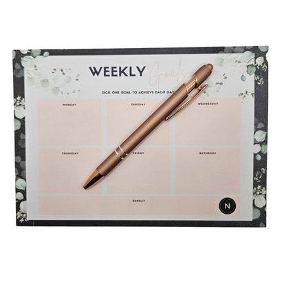 Weekly Goals Notepad & Pen Set - Gifts le Grá