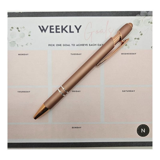 Weekly Goals Notepad & Pen Set - Gifts le Grá